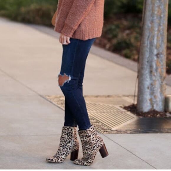 Sam Edelman Corra Leopard Booties Size 8.5 B82 - Picture 3 of 10